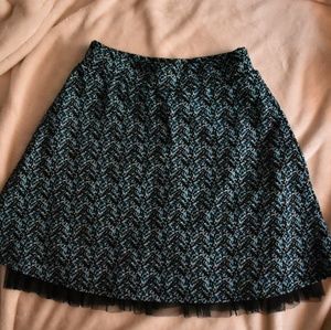 Blue and Black Skirt